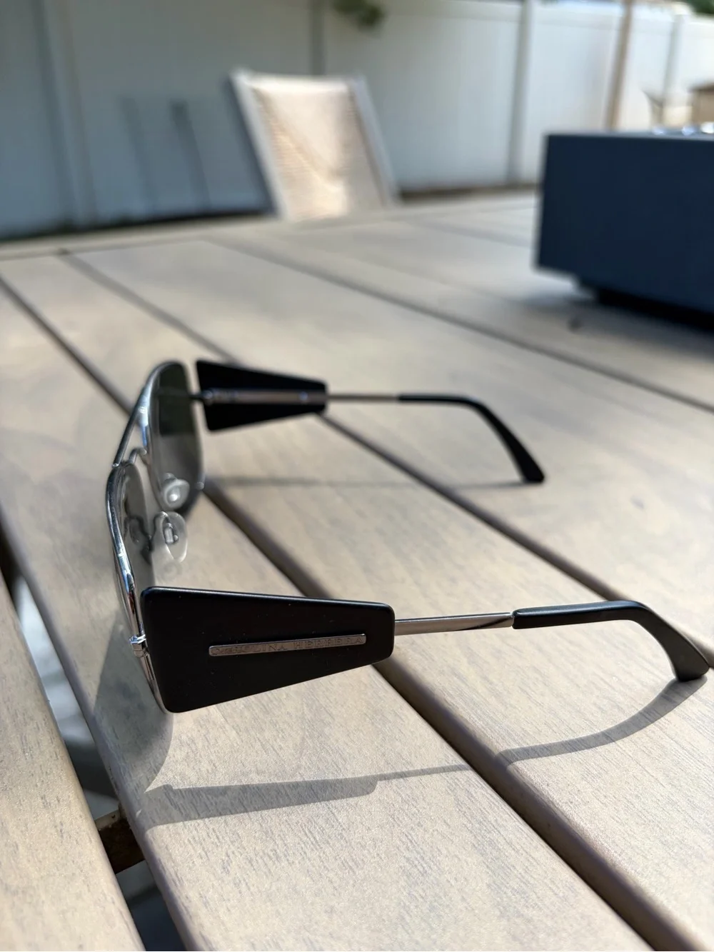 Carolina Herrera Aviator Sunglasses with Branded Temples